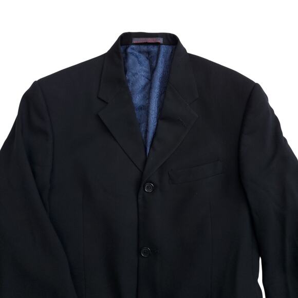 Ted Baker Endurance Blazer Jacket Black Wool Three Button Lined Men's Size 3 38R - Picture 2 of 11